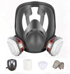 ALNUY Full Face Mask - Reusable Full Face Respirator with Filters for Spray Painting, Chemical, Sanding, Building Work, and Fine Gas Dust