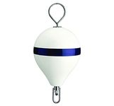 Polyform CM-2 WHT W/STR CM Series Mooring Buoy - 13.5" x 18", White with Galvanized Eye