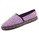 Acorn Women's Woven Trim Moc Slipper, Iris, Small Standard US Width US