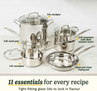 Cuisinart Chef’s Classic 11-Piece Cookware Set – Stainless Steel