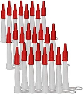 JinYu Caulk Nozzles with Red Cap Caulk Extension Nozzle Plastic Caulk Nozzles Caulk Gun Replacement Caulk Saving Cover Caulk Nozzles Applicator Replacement Extension Tool (40)