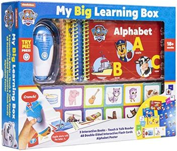 PAW Patrol Chase, Skye, Marshall, and More! - My Big Learning Box Set - Educational Touch & Talk Reader with 3 Interactive Books, 48 Flashcards, and Poster - PI Kids