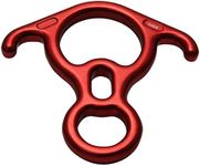 YXGOOD 50KN Rescue Figure, 8 Descender Large Bent-Ear Belaying and Rappelling Gear Belay Device Climbing for Rock Climbing Peak Rescue Aluminum Magnesium Alloy (Red)