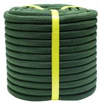 Double Braided Arborist Rope -1/2 Inch x 200 Feet Polyester Rope- High Strength Climbing Rope for Adults & Kids Tree Work, Halyard, Sailing (ArmyGreen)