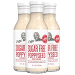 G Hughes Sugar Free Poppyseed Dressing - Gluten Free Poppy Seed Dressing, Sugar Free Salad Dressings, Keto Friendly Salad Dressing Poppy Seed, Zero Carb Poppyseed Salad Dressing - 12 Oz (3-Pack)