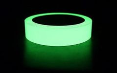 OZIX Glow In The Dark Night Glow Radium Tape - 20Mm Width. X 05 Meters Length Sticker Photo Luminescent To Mark Stairs, Walls, Exit Sign, Steps. Safety Tape (20Mm X 05 Meter)