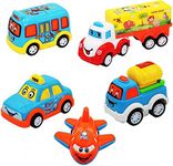 PRIMEFAIR Automobile Construction Vehicle Car Toy Set Exclusive, Non Toxic Toy Set, Pull Back Car Truck Toy Toddler Baby Kid Gift (Automobile Aeroplan 05)