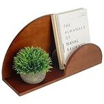 BELLE VOUS Pine Wood Entryway Wall Shelf Rack - 40cm/15.75 Inches in Length - Rustic Floating Storage Organiser for Keys, Wallets & Mail - Use in Kitchen, Bathroom, Hallway & Bedroom