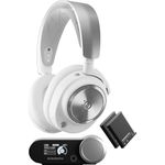 SteelSeries Arctis Nova Pro Wireless PS White Gaming Headset Headphones Lightweight Wireless for PS Enclosed High Resolution Active Noise Canceling Hi-Fi Sound 61526 White Adjustable