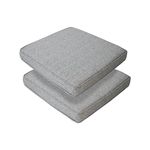 Sunshine Outdoor Patio Cushion Stone Gray Outdoor Chair Pads 20x20 inch with Zipper, Suitable for Patio Furniture and Most Home Depot Furniture 2-Pack