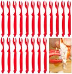 20Pcs Crab Legs Crackers, Crackers Picks Tools Crab Crackers and Tools for Lobster Crab Crayfish, Easy Opener Shellfish Picks Knife, Seafood Tools, Red