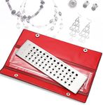 NEWTRY 0.26-4.1mm Jewelry Wire Drawplate 52 Holes Tungsten Carbide Steel Round Draw Plate, Portable Jewelry Making Tools for Manufacturing Jewelry