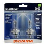 SYLVANIA - 9003 SilverStar - High Performance Halogen Headlight Bulb, High Beam, Low Beam and Fog Replacement Bulb, Brighter Downroad with Whiter Light (Contains 2 Bulbs)