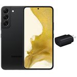Samsung Galaxy S22 5G (128GB, 8GB) 6.2" AMOLED 2X, 50MP Camera, 5G Unlocked (w/ 25W Super Fast Charge Cube, Phantom Black) (Renewed)
