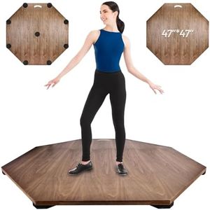 Portable Dance Floor, 48'' L x 48''W Tap Board for Tap Dancing, Tap Dancing Practice Board, Tap Dance Floor for Dancers Home & Outdoor.(XL)