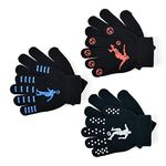 undercover lingerie Boys 3 Pack Assorted Gripper GL113 Magic Gloves Football