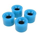 Jenngaoo 4Pcs Skateboard Wheel, 60mm 78A Low Noise Longboard Wheels Replacement for Downhill Cruising and Sliding(Blue)