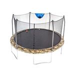 Skywalker Trampolines 15’ Round Jump N' Dunk Trampoline with Enclosure and Basketball Hoop – Camo
