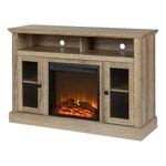 Ameriwood Home Chicago Electric Fireplace TV Console for TVs up to a 50", Natural