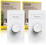 2 PCS 240 V Only 4-Wire Manual Electric Baseboard Heater Thermostat for Home, YeloDeer