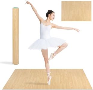 1/5-Inch Extra-Thick Marley Dance Floor, 4x6Ft Dance Floor Mat, Non-Slip Shock-Absorbing Portable Marley Floors, Ballet Jazz Pop Practice Floor for Home Studio School