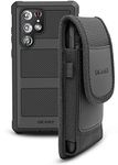 Encased Nylon Holster + Rebel Case Compatible with Samsung Galaxy S22 Ultra Belt Clip Case and Pouch