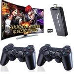 Retro Games Console Video Game Consoles Retro Game Stick with 2Pack Game Controllers 64GB Built-in Card 20000+ Games 4K HDMI Display Dual 2.4G Wireless Controllers