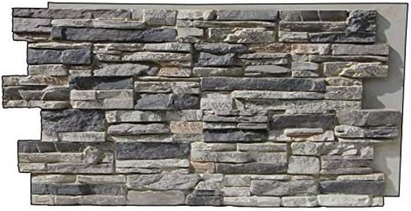 Tritan BP LR-4824-GFX Lightning Ridge Faux Stone Siding Panel, Gray Fox