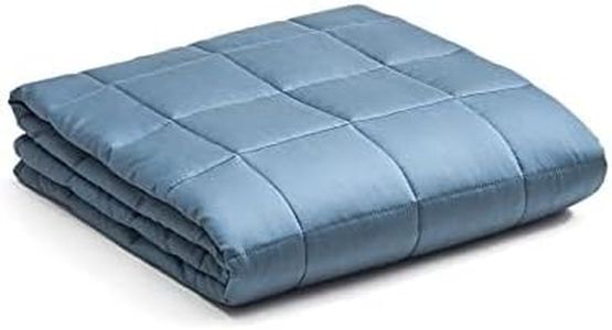 YnM Cooling Weighted Blanket,Rayon Derived from Bamboo with Premium Glass Beads (Blue Grey, 152CM x 203CM 9kg), Suit for One Person Use on Double & King Bed