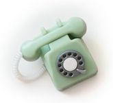 picocosmxiruo 1/6 Scale Retro Miniature Dollhouse Rotary Telephone.Sweet Little Phone.Retro Phone.Dolls Accessories.Mini Old Phone.Miniature Telephone with Moving Dial and Removable Handset. (Green)