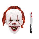 EliphonTowne Scream Joker Mask — Scary Clown Mask, Art the Clown Mask, Halloween Horror Mask, Horror Clown Accessories, Realistic Clown Mask for Halloween, Costume Parties and Themed Parties