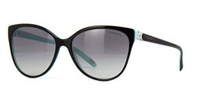 Tiffany & Co. Women's 0Ty4089B 80553C 58 Sunglasses, Black/Blue/Gray Gradient
