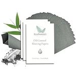 EcoFeminii Oil Control Blotting Papers Triple Pack - 300 Sheets Natural Hemp & Softwood Pulp for Matte Skin-Added Charcoal for Absorbency-Removal of Facial Oil