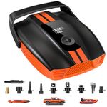 50PSI Electric Paddle Board Pump,Dual Stage Inflation & Auto-Off Feature SUP Air Pump,12V DC Car Connector, for Inflatable Stand Up Paddle Boards,Inflatable Boat,Especially for Pickup (Orange 2)