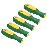 PATIKIL 4.3 Inch Rubber File Handle, 5 Pack File Cutting Tool File Handle Replacement Accessories with Metal Collar for 0.51"x0.18" File