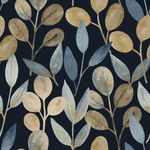 BaoHArtHome Gold Leaf Vintage Wallpaper Peel and Stick Wallpaper Black Contact Paper Removable Vinyl Floral Boho Watercolor Retro Wall Paper Renter Friendly for Bedroom Wall Mural 17.7in x 32.8ft