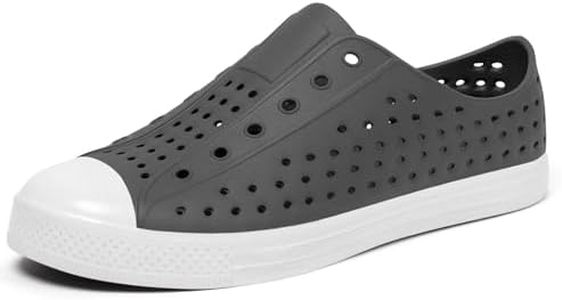 SAGUARO Mens Garden Shoes for Women Breathable Slip-On Gardening Clogs Quick Dry Non-Slip Water Shoe Outdoor Beach Sandals Aero XVII Deep Grey 13.5 Women/11.5 Men
