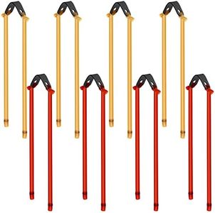 Nuanchu 8 Pcs Slingshot Replacement Band Sets Elastic Rubber Tubular Bands Heavy Pull Slingshot Bands Slingshot Replacement Tubing Sling Shot Tube for Hunting Catapult Outdoor Games, Yellow and Red