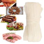 Safe Edible Sausage Casing Pork Dry Casing Meat Processing Tool 32MM x 3M for Sausage Maker Machine Hot Dog Casing