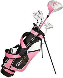 Golf Girl Junior Girls Golf Set V3 with Pink Clubs and Bag, Ages 8-12 (4' 6" - 5'11" Tall), Right Hand