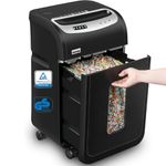VidaTeco Mirco-Cut Paper Shredder Heavy Duty, 18-Sheet Shreds Paper/Card/Staple/Clip Paper Shredder for Home Office Use, Security Level P-4 Jam Proof System 30L Pullout Basket and Wheels