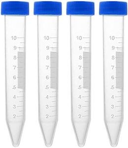 uxcell 10 Pcs 10ml Plastic Centrifuge Tubes with Screw-on Cap, Polypropylene Graduated Micro Centrifuge Tube, Conical Bottom, Blue, Storage Container for beads Sample Lab