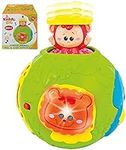 Jungle Animal Roll & Learn Fun Baby Activity Ball. Activity Center with Light, Sounds and Music. Crawling Toys for 6 Month Old and up Boys. Electronic Playtime Light Up Monkey Ball Toy for Toddlers