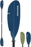 WONITAGO Angler Kayak Paddle with Fiberglass Shaft and Plastic Blade, Floating Adjustable Fihsing Kayak Oar, 260-280cm/102-110 inch, Blue