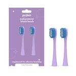 Perfora Replacement Brush Heads For Perfora Electric Toothbrush Model - 002 | Effective Brushing & Plaque Removal For Healthier Smile | Lightweight With Soft Bristles | Lilac Lavender | Pack of 2