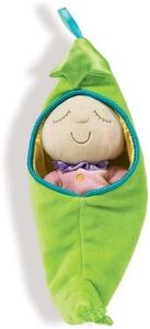 Manhattan Toy Snuggle Pod Sweet Pea First Baby Doll with Cozy Sleep Sack for Ages 6 Months and Up