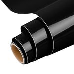 Permanent Vinyl for Cricut, 12" x 5 Ft Black Permanent Vinyl Roll for Cricut, Silhouette & Cameo, Vinyl for Mug, Cup, Window & Home Decal, and other DIY projects