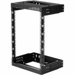 StarTech.com 2-Post 15U Heavy-Duty Wall Mount Network Rack, 19" Open Frame Server Rack with Adjustable Depth, Wall Mount Data Rack for IT / AV / Patch Panel / Computer Equipment (RK15WALLOA)