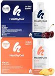 Healthycell REM Sleep + Focus & Recall Bundle - Adult Extra Strength Sleep Supplement + Nootropic Supplement - Maximum Absorption Liquid Supplements - 30 Gel Packs x 2