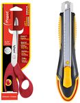 Maped Expert Left Handed Scissors, Stainless Steel Blades, 21cm/8.25-Inch, Red Handles (068650) & Maped Ultimate Cutter, 18 mm, (Model: 086710)